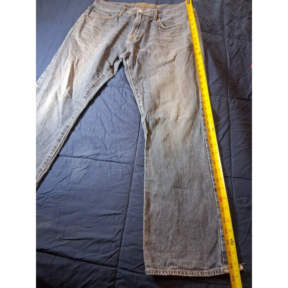 American‎ Eagle Jeans Mens 34 X 32 Blue Cotton Denim Original Boot Grunge